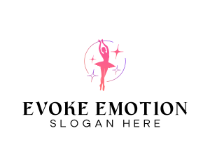 Ballerina Dance Performer logo design