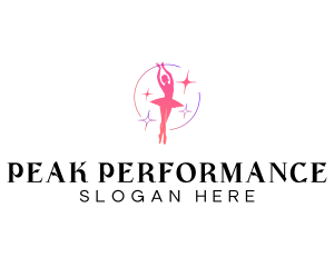 Ballerina Dance Performer logo design