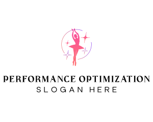 Ballerina Dance Performer logo design