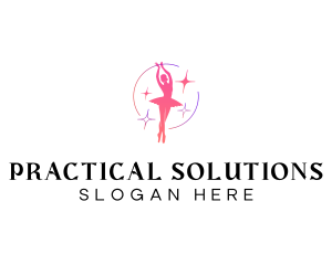 Ballerina Dance Performer logo design