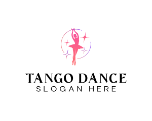 Ballerina Dance Performer logo design