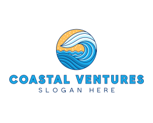 Sea Ocean Waves logo design