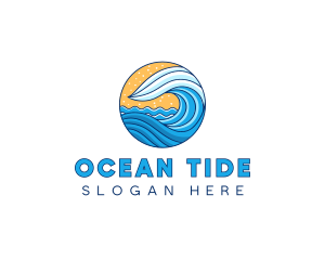 Sea Ocean Waves logo design