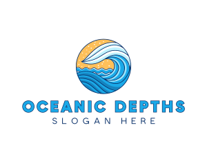 Sea Ocean Waves logo design