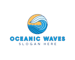 Sea Ocean Waves logo design