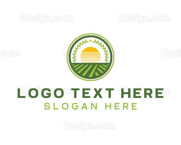 Lawn Grass Landscaping Logo