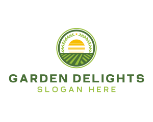 Lawn Grass Landscaping logo design