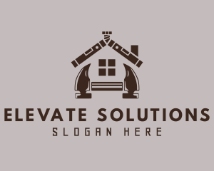 Brown House Contractor logo design