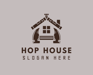 Brown House Contractor logo design