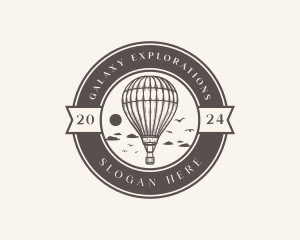 Rustic Sky Air Balloon logo design