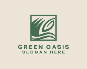 Eco Grass Lawn logo design