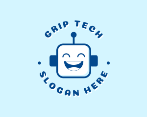  Cute Robot Tech logo design