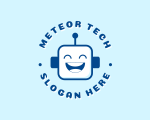  Cute Robot Tech logo design