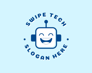  Cute Robot Tech logo design