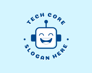  Cute Robot Tech logo design