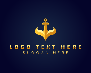 Golden Ship Anchor  Logo