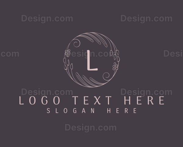 Floral Ornament Circle Logo