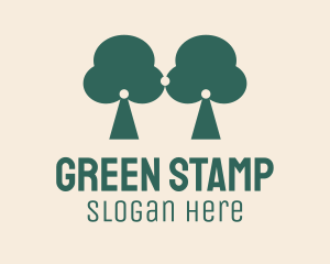 Green Tree Crown logo design