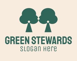 Green Tree Crown logo design