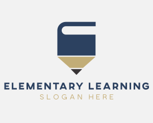 Book Pencil Learning logo design