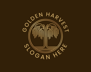 Ornamental Gold Tree logo design