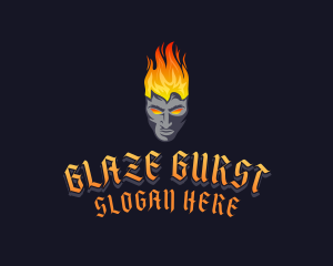 Angry Fiery Man logo design