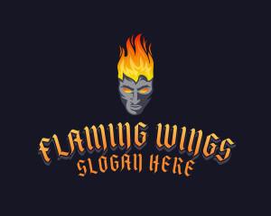 Angry Fiery Man logo design