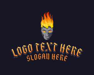 Gaming - Angry Fiery Man logo design