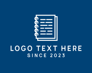 Notebook Pages Document logo