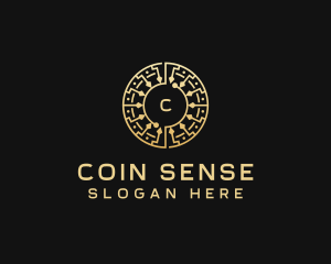 Digital Fintech Cryptocurrency logo design