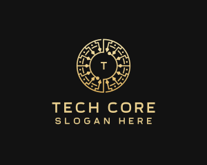 Digital Fintech Cryptocurrency logo design