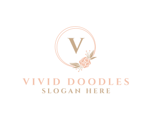 Bride Flower Event Organizer logo design