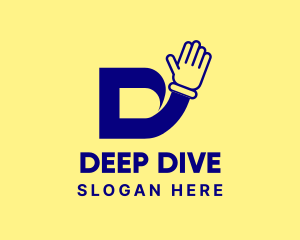 Hand Glove Wave D logo design