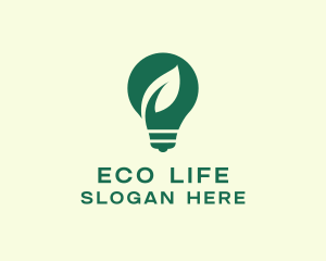 Eco Electric Lightbulb logo design