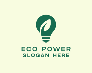 Eco Electric Lightbulb logo design