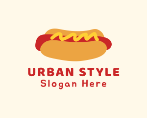 Hot Dog Snack Sandwich Logo