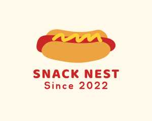 Hot Dog Snack Sandwich logo design