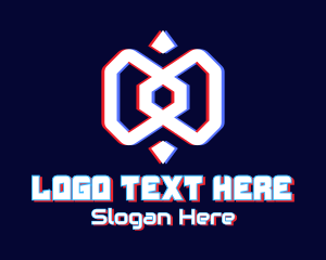 App - Glitchy Video Game logo design