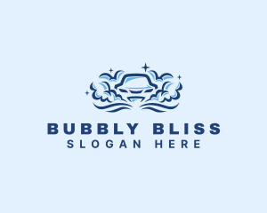 Bubble Car Wash Detailing logo design