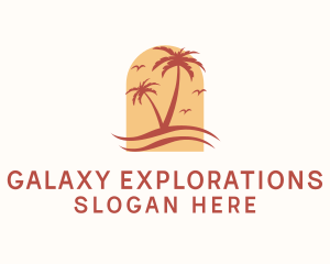 Summer Palm Tree logo design