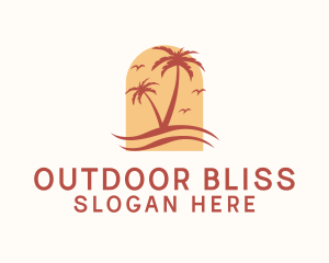 Summer Palm Tree logo design