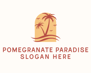 Summer Palm Tree logo design