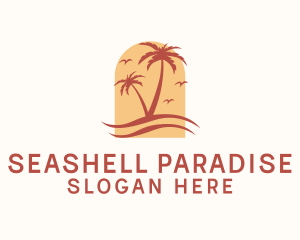 Summer Palm Tree logo design