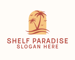 Summer Palm Tree logo design