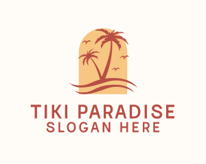 Summer Palm Tree logo design