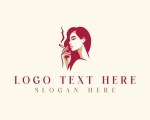 Smoking Beautiful Lady logo