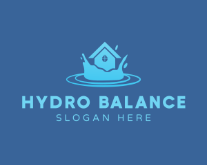 House Water Droplet logo design