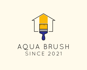 Home Paint Brush  logo design