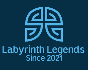 Blue Labyrinth Window logo design