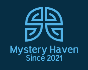 Blue Labyrinth Window logo design